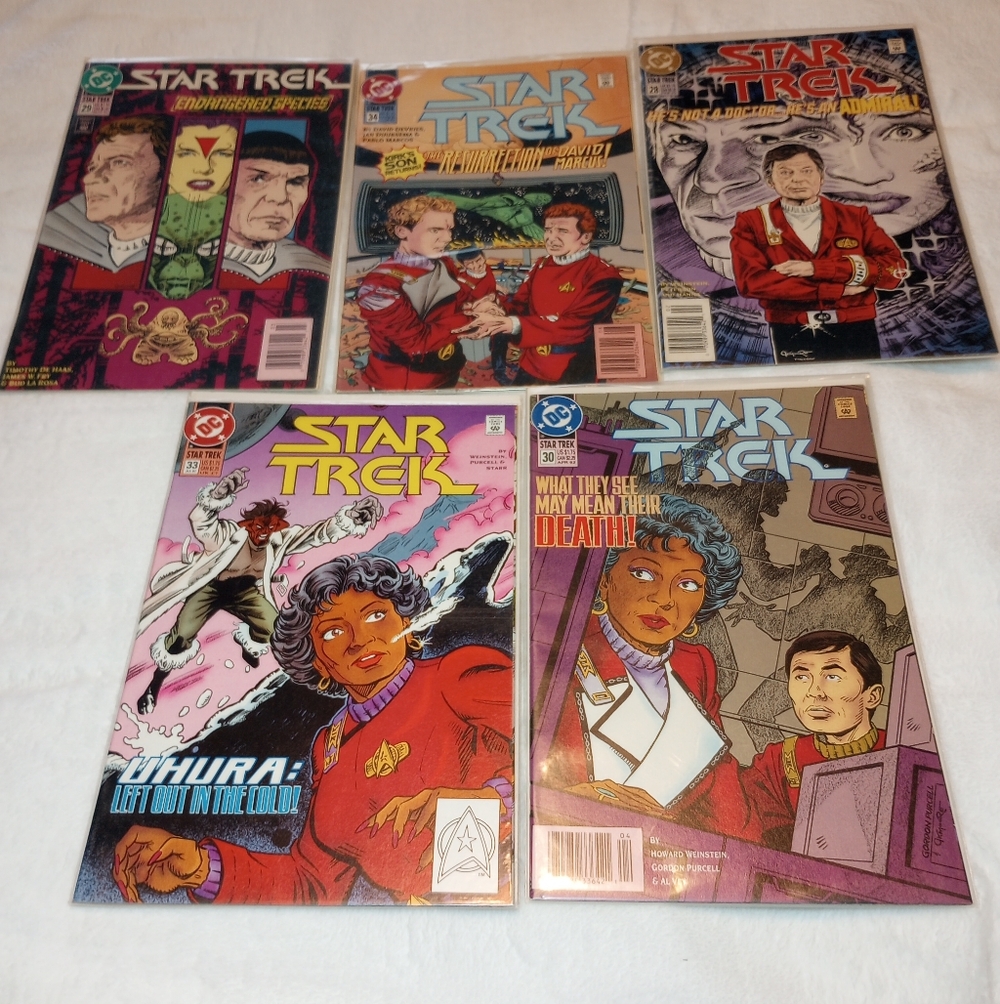 DC Comic Star Trek 1992 Very Good Comic Book Lot Issues 28 29 30 33 34 Early 90s